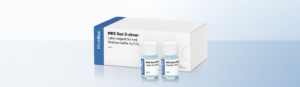 The Red D-dimer kit consists of 5 vials of 4 ml latex reagent and 5 vials of 7 ml reaction buffer.